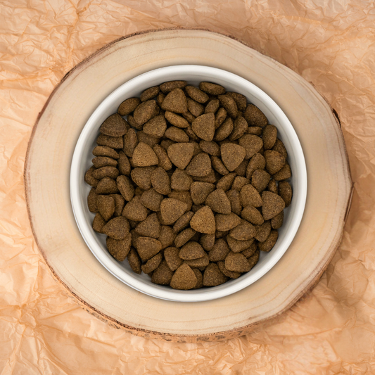 Pienso Grain Free para perros mediano grande con Ternera Angus, zanahoria, judías verdes, coliflor, tomate y calabacín Naturalmente Feliz croqueta