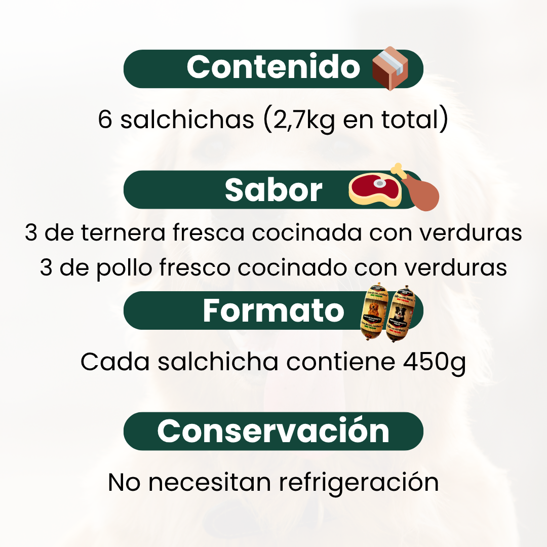 Menú x6 - Mix de Pollo y Ternera fresca con verduras