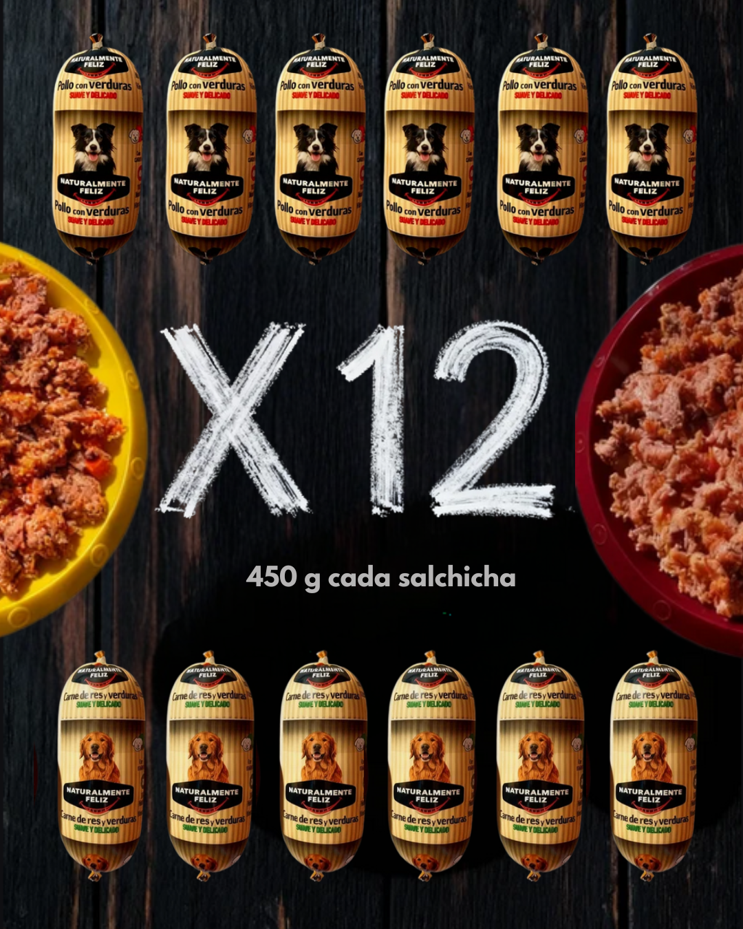 Menú x12 - Mix de Pollo y Ternera fresca con verduras