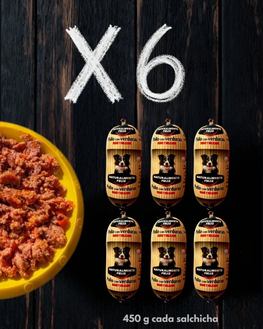 Menú x6 - Pollo fresco con verduras