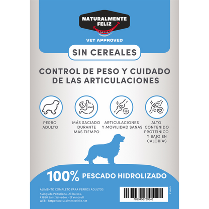 Pienso Natural para el cuidado de las articulaciones y control de peso perros todos los tamaños