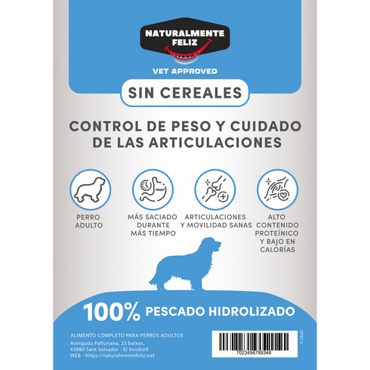 Pienso Natural para el cuidado de las articulaciones y control de peso perros todos los tamaños
