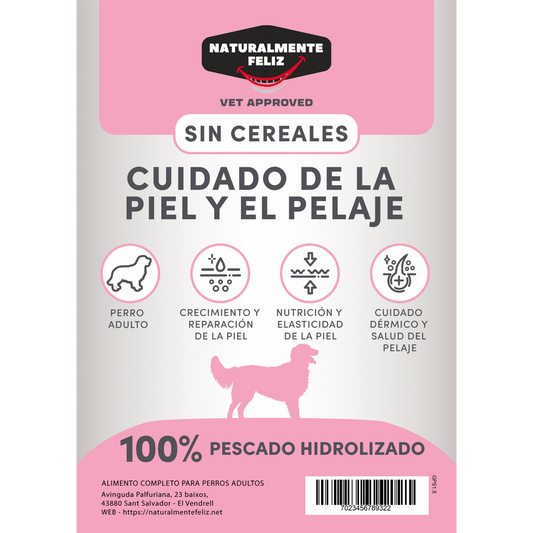 Pienso veterinario cuidado de la piel y pelaje Naturalmente feliz