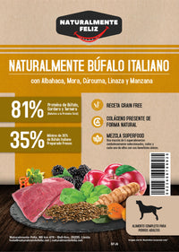 Thumbnail for Naturalmente Búfalo Italiano con super alimentos - Pienso seco raza mediana/grande 6kg
